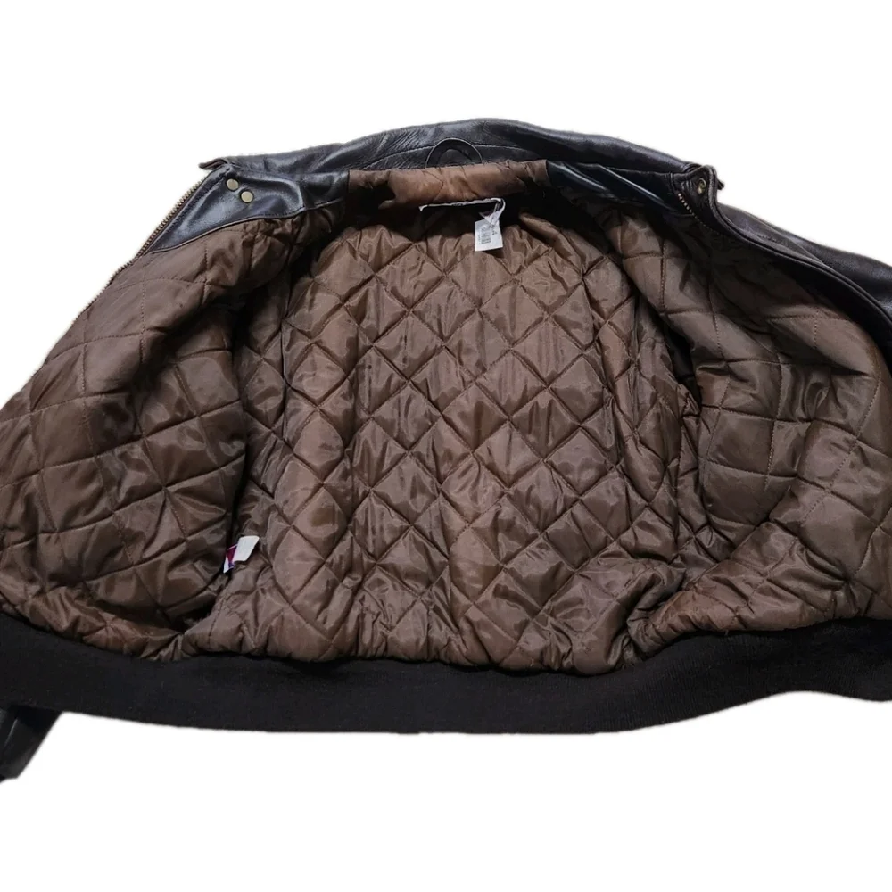 VTG Late ’70s Schott I.S. 674.M.S Heavyweight Leather Flight Jacket  Size 44 - Picture 12 of 16